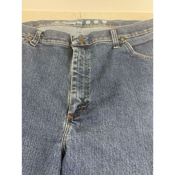 Wrangler Jeans Mens 47x30 Blue Cowboy Cut Regular Fit Premium Performance Denim - Picture 3 of 12
